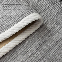 Plush contrast edging on the chenille couch cover