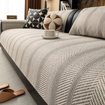Light gray option for the Textured Herringbone Faux Linen Couch Cover