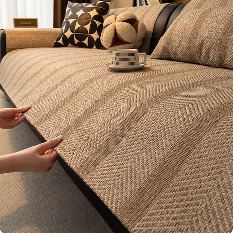 Textured Herringbone Faux Linen Couch Cover – gsft-9016 Secondary image