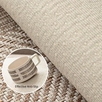 Anti-slip backing detail beside a cup