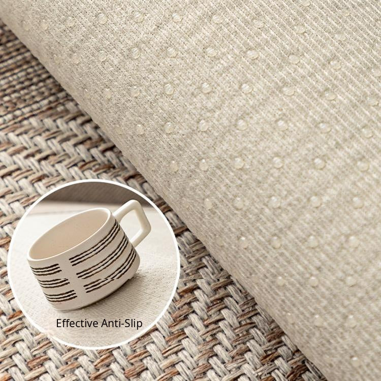 Anti-slip backing detail beside a cup
