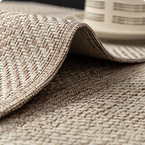 Finished edge and textured weave close-up