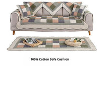 Modular patchwork cover and matching floor mat