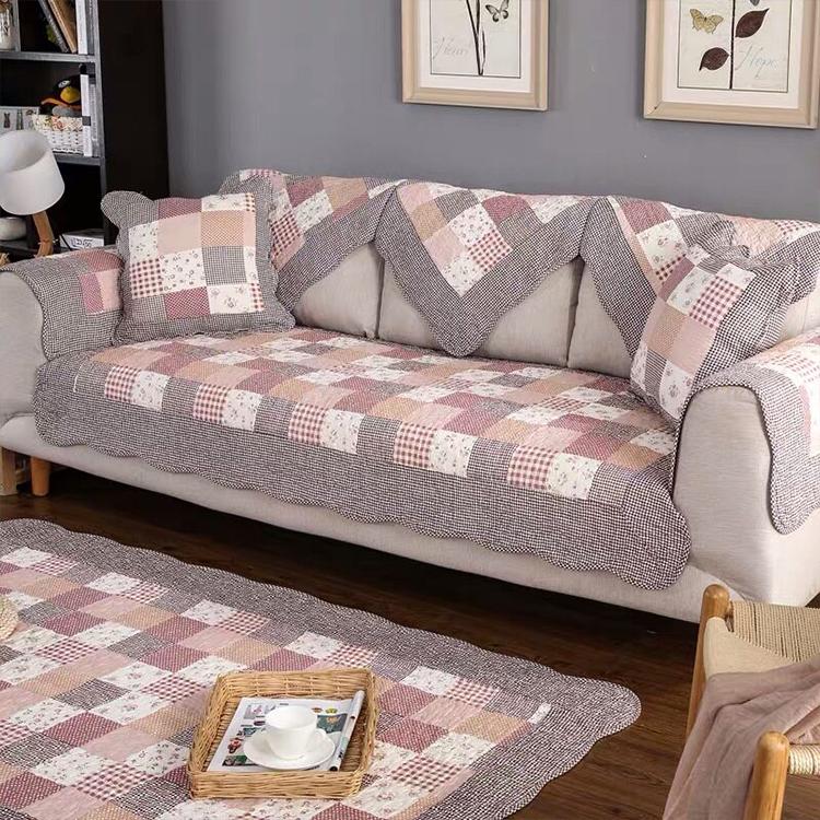 Rose checkerboard modular couch cover