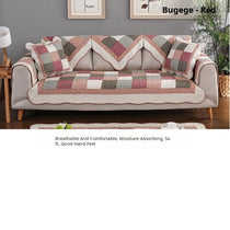 Green multicolor checkerboard couch cover