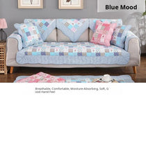 Blue floral color and fabric details