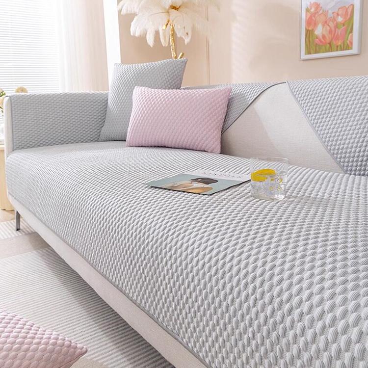 Light gray option for the Cooling Honeycomb Ice Silk Couch Cover