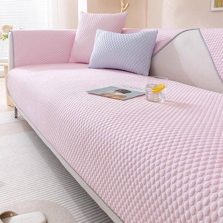 Pink option for the Cooling Honeycomb Ice Silk Couch Cover