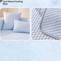 Light blue ice silk color and texture detail