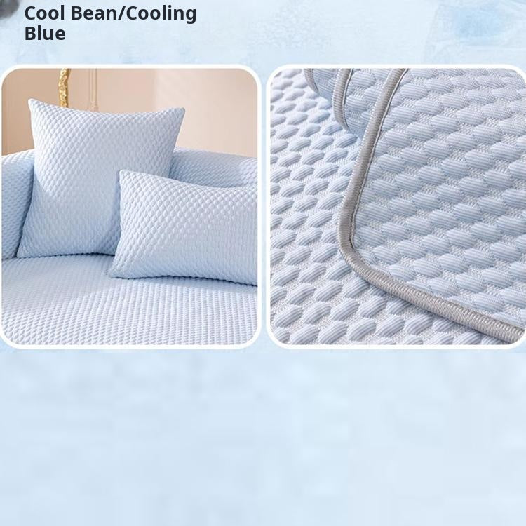 Light blue ice silk color and texture detail