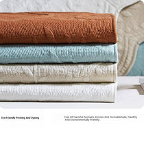 Cotton fabric texture and softly bound edge