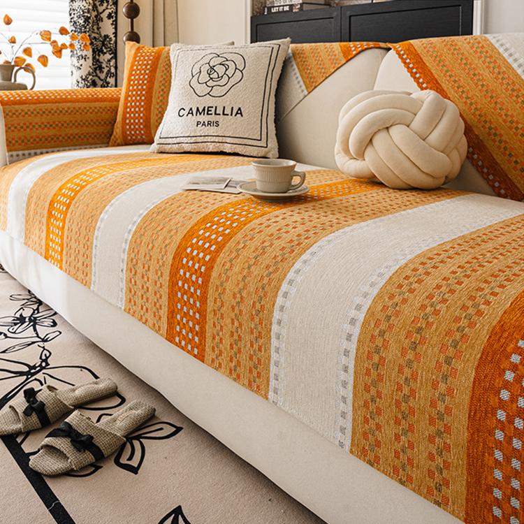 Striped Chenille Modular Sofa Cover for Pets - product detail 03