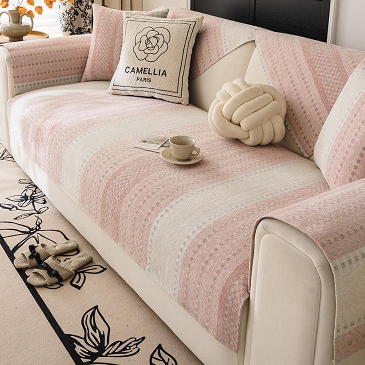 Striped Chenille Modular Sofa Cover for Pets - product detail 06