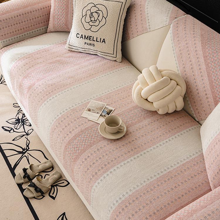Striped Chenille Modular Sofa Cover for Pets - product detail 07