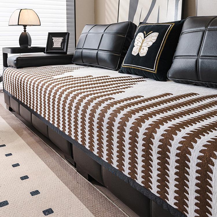 Houndstooth Chenille Modular Sofa Cover for Pets - Brown, Houndstooth A