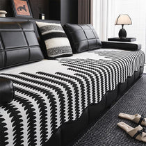 Houndstooth Chenille Modular Sofa Cover for Pets - Black, Houndstooth B