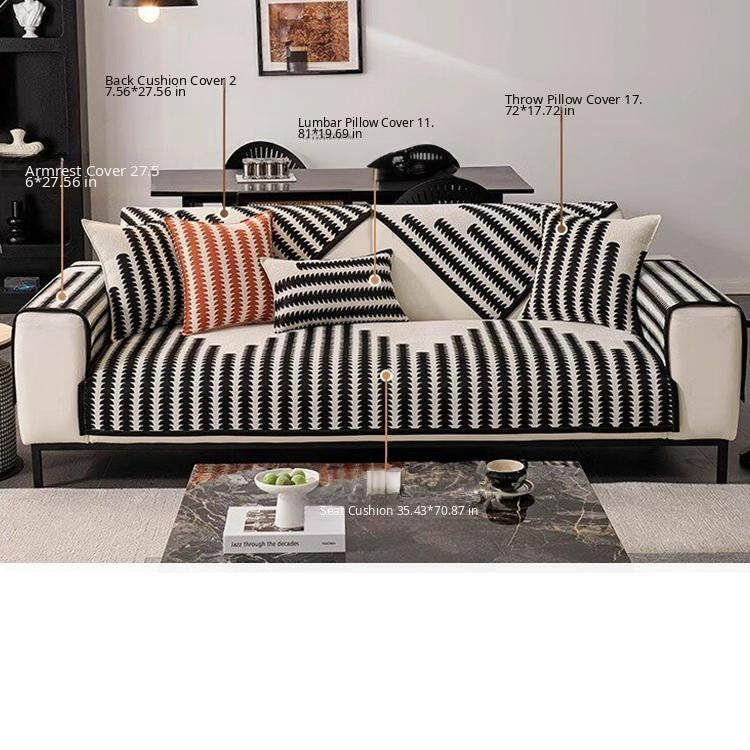Houndstooth Chenille Modular Sofa Cover for Pets - product detail 12