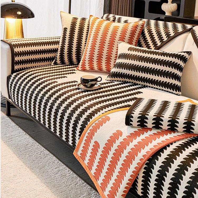 Houndstooth Chenille Modular Sofa Cover for Pets - product view 5