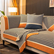 Color-Block Houndstooth Sofa Cover for Pets - product detail 12