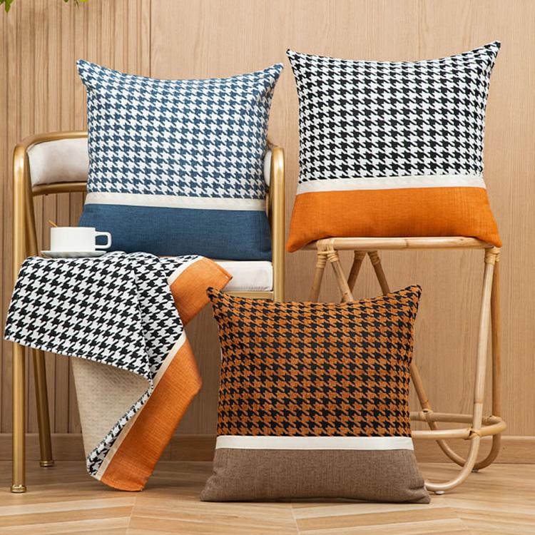 Color-Block Houndstooth Sofa Cover for Pets - product detail 18