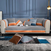 Color-Block Houndstooth Sofa Cover for Pets - product detail 20