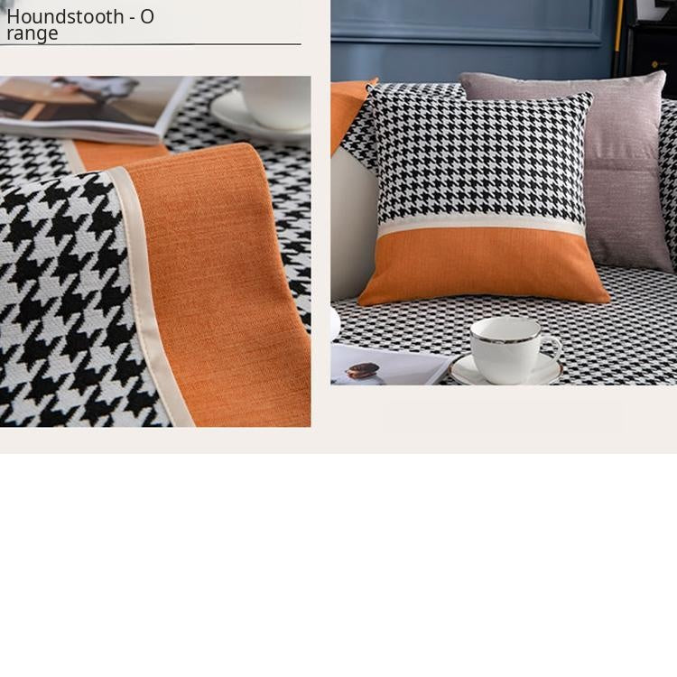 Color-Block Houndstooth Sofa Cover for Pets - product detail 21