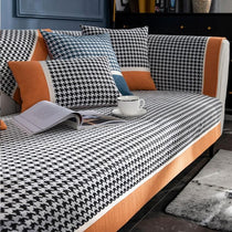 Color-Block Houndstooth Sofa Cover for Pets - product detail 22