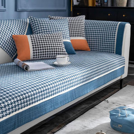 Color-Block Houndstooth Sofa Cover for Pets - product detail 25