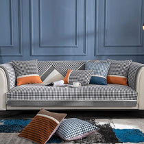 Color-Block Houndstooth Sofa Cover for Pets - product detail 26