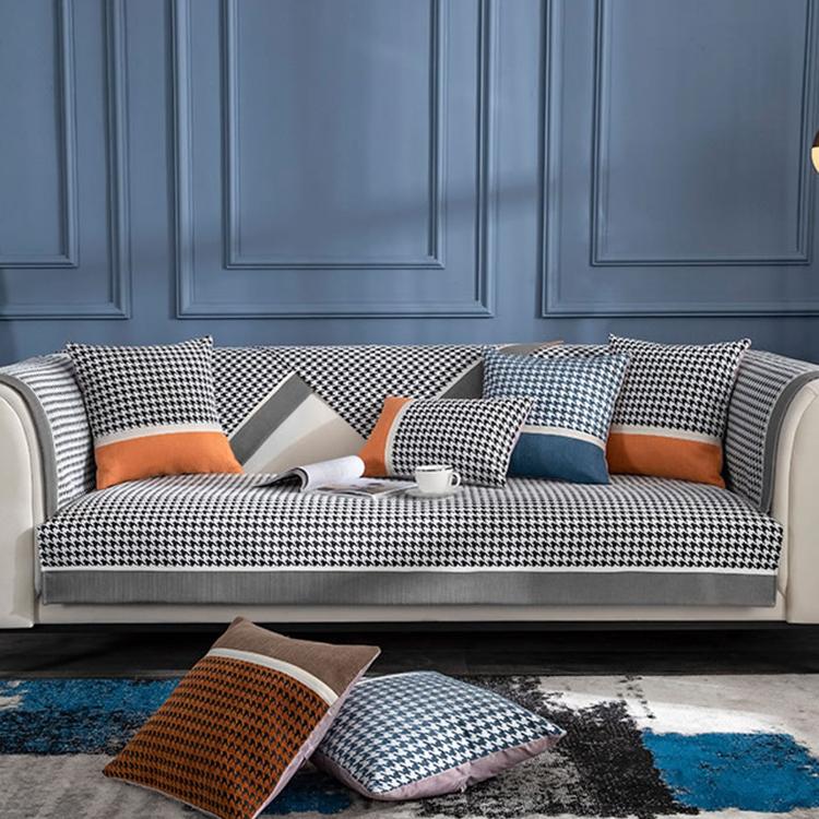 Color-Block Houndstooth Sofa Cover for Pets - product detail 26