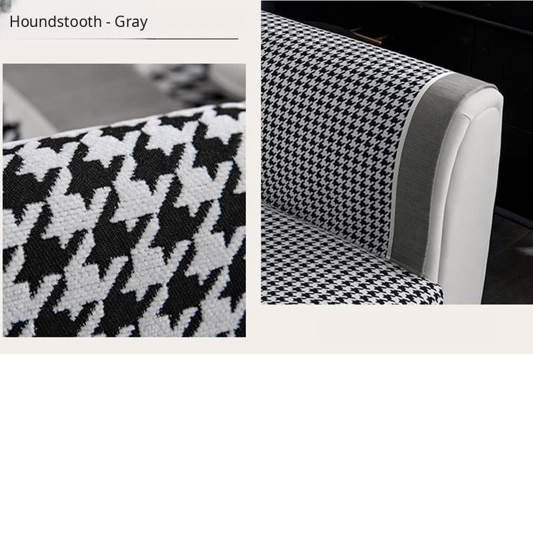 Color-Block Houndstooth Sofa Cover for Pets - product detail 27