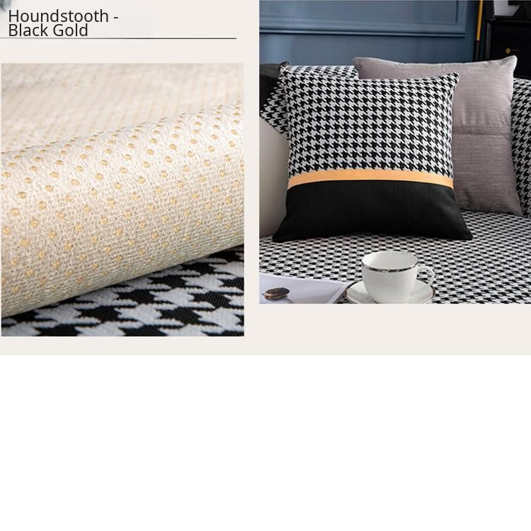 Color-Block Houndstooth Sofa Cover for Pets - product detail 30