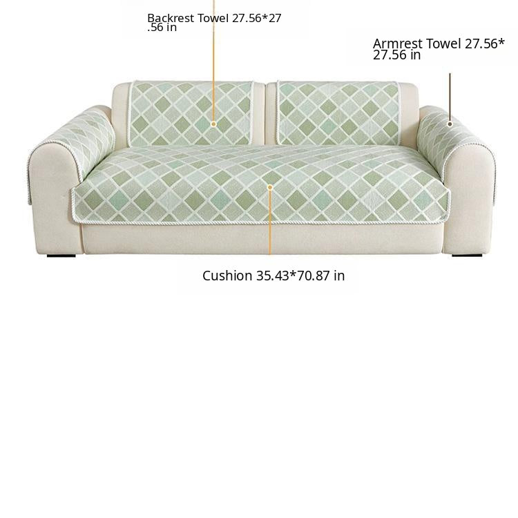 Plaid Ice Silk Modular Sofa Cover for Pets - product detail 12