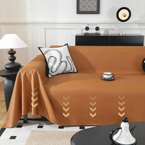 Water-Resistant Faux Leather One-Piece Couch Cover – gsft-9134 main image