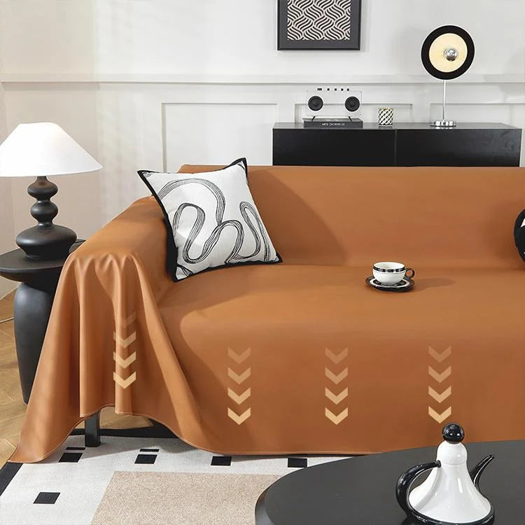 Water-Resistant Faux Leather One-Piece Couch Cover – gsft-9134 main image Hauptbild