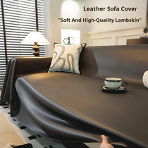 Water-Resistant Faux Leather One-Piece Couch Cover – gsft-9134 detail 1