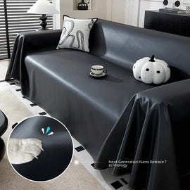 Water-Resistant Faux Leather One-Piece Couch Cover – gsft-9134 detail 6
