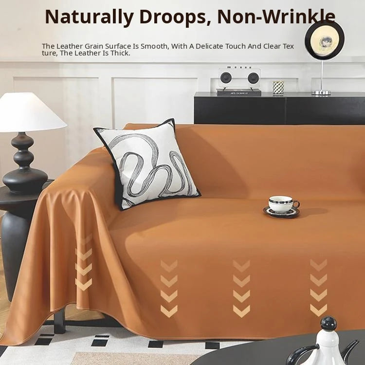 Water-Resistant Faux Leather One-Piece Couch Cover – gsft-9134 detail 24