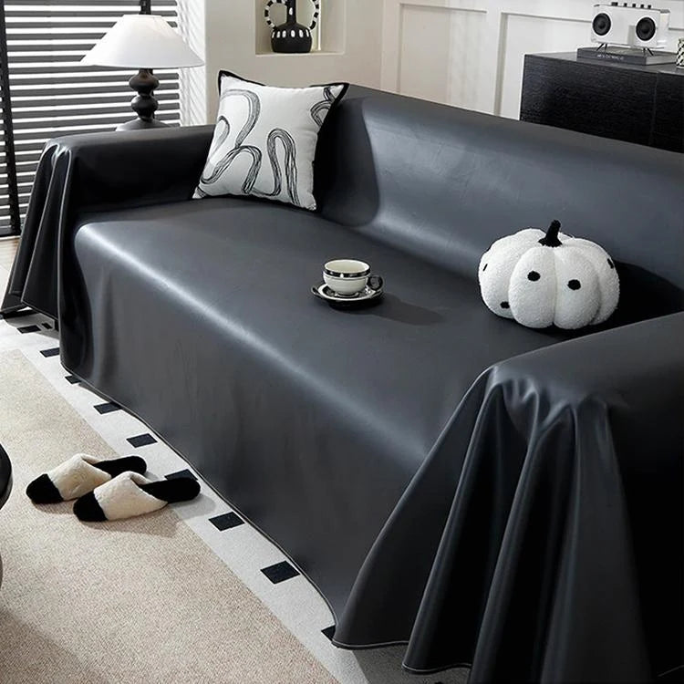 Water-Resistant Faux Leather One-Piece Couch Cover – gsft-9134 detail 25