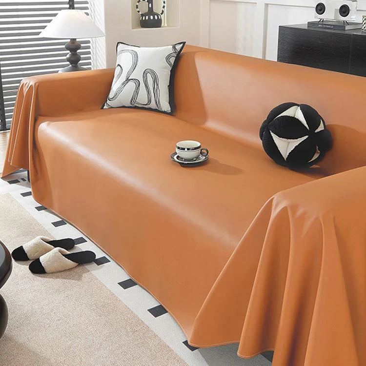 Water-Resistant Faux Leather One-Piece Couch Cover – gsft-9134 detail 26
