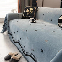 Playful Star Chenille One-Piece Couch Cover – gsft-9136 - gsft-9136-a1-BU