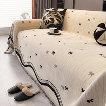 Playful Star Chenille One-Piece Couch Cover – gsft-9136 - gsft-9136-a1-YE