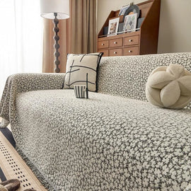 Playful Star Chenille One-Piece Couch Cover – gsft-9136 - gsft-9136-a2-GY