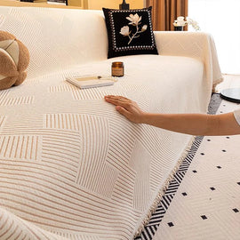 Playful Star Chenille One-Piece Couch Cover – gsft-9136 - gsft-9136-a3-BE