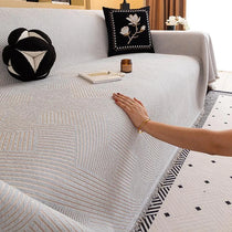 Playful Star Chenille One-Piece Couch Cover – gsft-9136 - gsft-9136-a3-LGY
