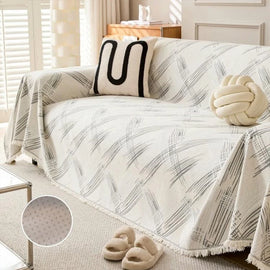 Playful Star Chenille One-Piece Couch Cover – gsft-9136 - gsft-9136-a4-BE