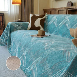 Playful Star Chenille One-Piece Couch Cover – gsft-9136 - gsft-9136-a4-GN