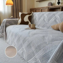 Playful Star Chenille One-Piece Couch Cover – gsft-9136 - gsft-9136-a4-GY