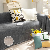 Playful Star Chenille One-Piece Couch Cover – gsft-9136 - gsft-9136-a5-DGY