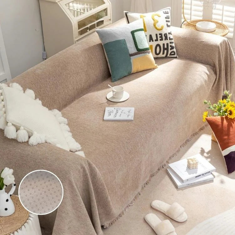 Playful Star Chenille One-Piece Couch Cover – gsft-9136 - gsft-9136-a5-LBN